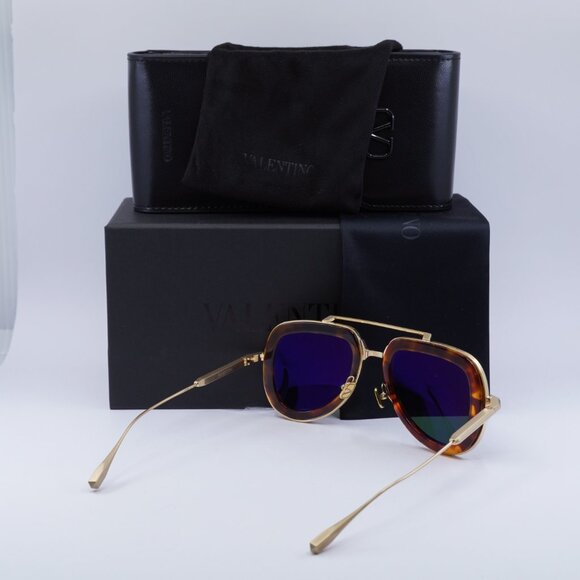 Valentino V-LSTORY VLS-129C Sunglasses - Honey Havana/Green - Picture 4 of 10